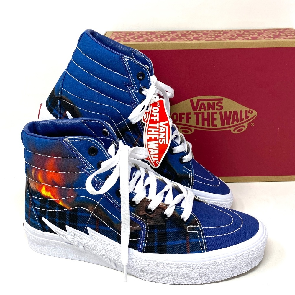 💖MEGA SALE💖VANS SK8-HI Bolt Big Reveal Navy Women High  Canvas   VN0A5JIV1P4